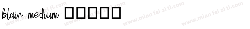 blair medium字体转换